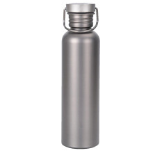Titanium Sports Bottle - 750ml Leak-Proof Titanium Water Bottle with Lid for Camping and Mountaineering