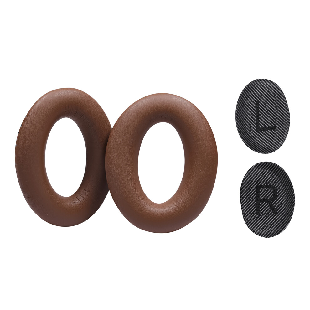 1Pair Protein Leather Ear Pad Ear Cushions Cover-Coffee color-image-OPC-PKBVX9T-NEW