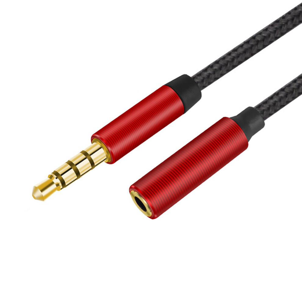 Lasting 3.5mm Stereo Cable Weave Weaving, Flat Design,-2m Red-image-OPC-PKBVXCH-NEW