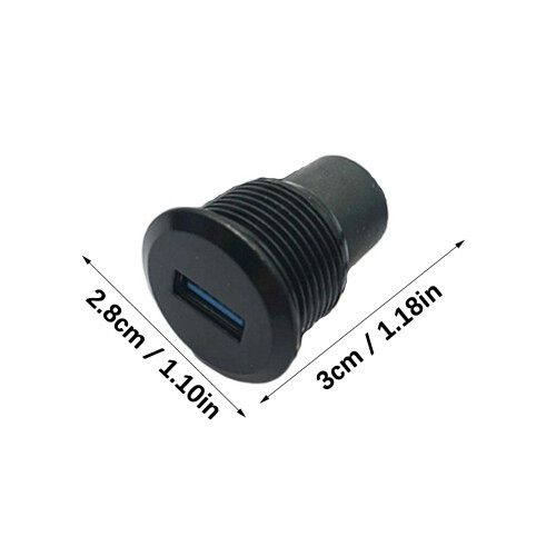 Zinc Alloy USB3.0 Panel Mount Socket Connector With-silver 2