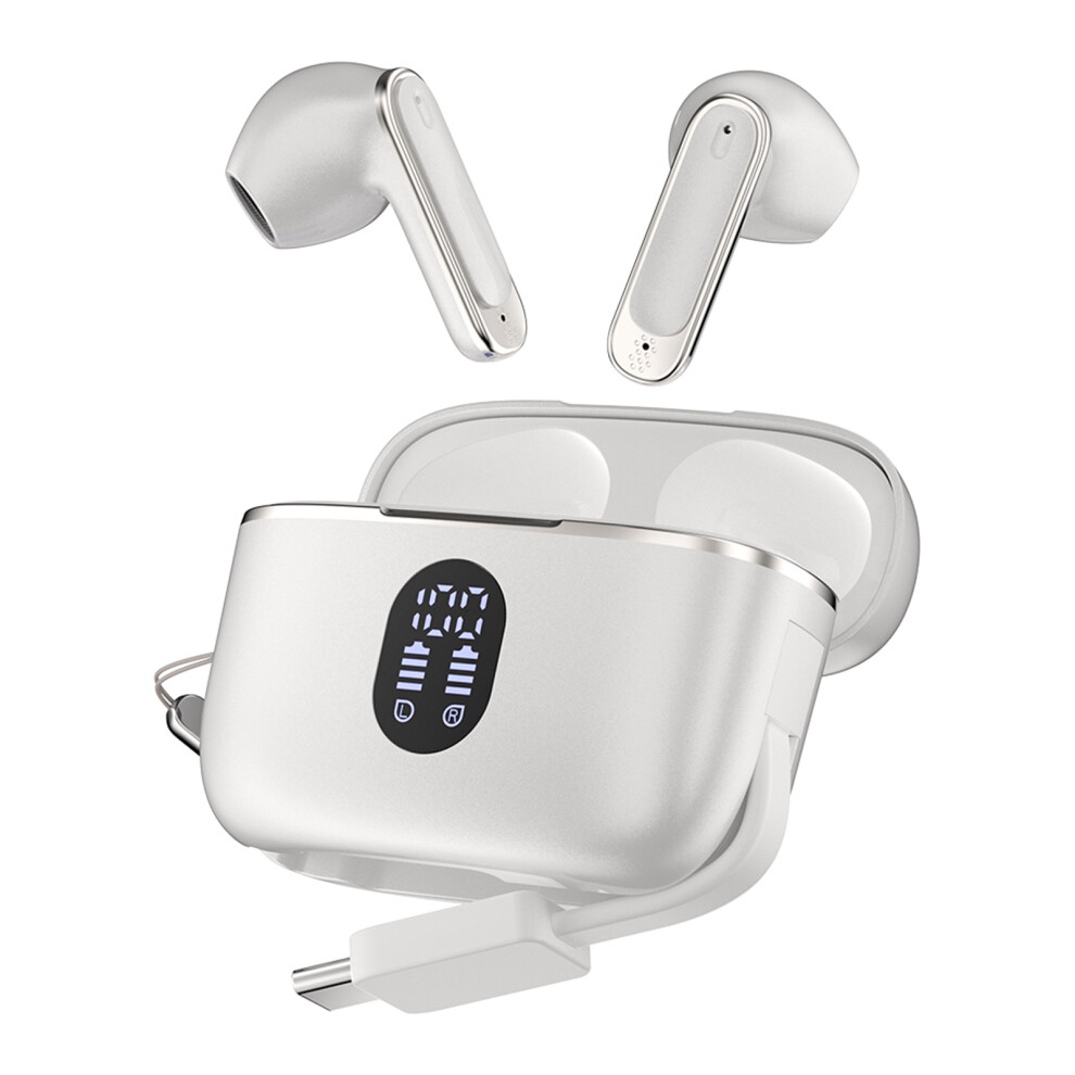 Bass Boost Bluetooth-Compatible Earphones Secure 8H-Pearl White 7704000013420