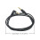 2Pcs Straight Head to Bend Head 3.5mm 4 Section Acoustic Cable 3