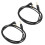 2Pcs Straight Head to Bend Head 3.5mm 4 Section Acoustic Cable 1