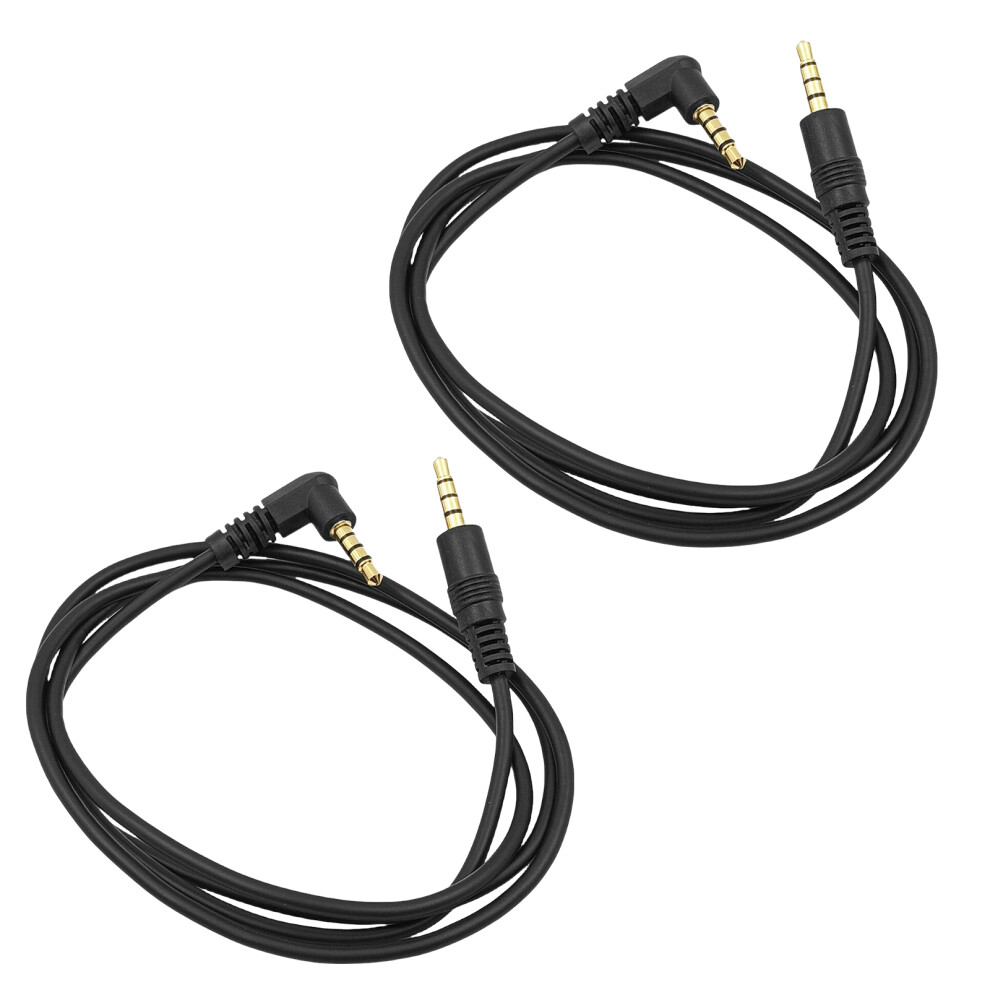 2Pcs Straight Head To Bend Head 3.5Mm 4 Section Acoustic Cable 7704000013802