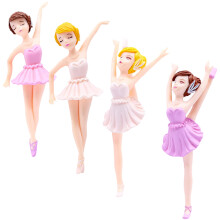20 Pcs Ballerina Cake Ornaments Birthday Decor