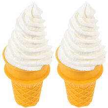 2Pcs Desktop Ice Cream Model PVC Decorative Children Toys for Home