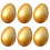 2 Count Easter Golden Eggs Jumbo Painted Decorations Baby Child 11