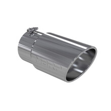 MBRP T5075 6O.D. 5Inlet 12Length T304 Stainless Steel Angled Rolled End Exhaust Tip