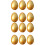 2 Count Easter Golden Eggs Jumbo Painted Decorations Baby Child 7