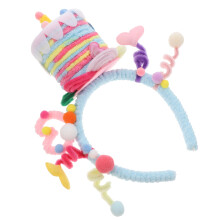 Birthday Headband for Girls Cake Props for Party Photo Booth