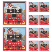 40pcs Firetruck Party Napkins for Kids Birthday Party Supplies