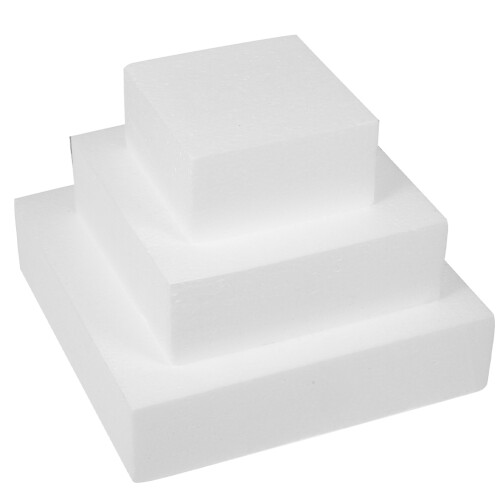 6 Pcs Square Cake Model Foams Cake Model Baking Cake Models Cake Model