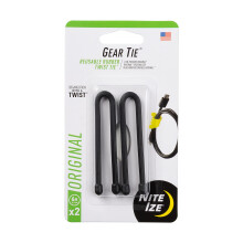 Nite Ize GT6-2PK-01 Original Gear Rubber Twist Tie 2 Count (Pack of 1) Black