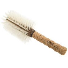 Ibiza Hair Boar Bristle Round Brush (B5-80mm) | Blonde Bristles & Cork Handle | Ideal for Color Treated Tresses | Soft Curls Big Volume & Large Sect