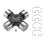 Junta universal superresistente engrasable MOOG 232A para Chevrolet Silverado 1500 1