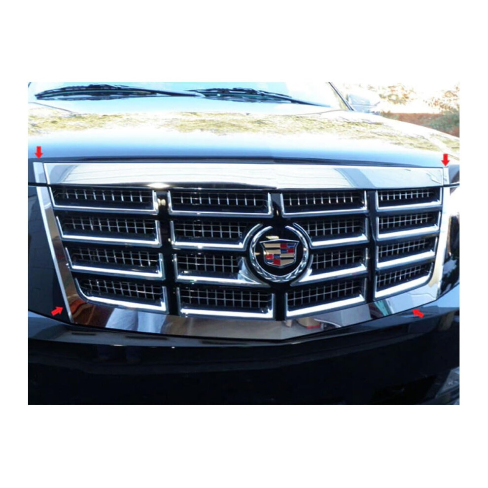 Qaa Is Compatible With 20072014 Cadillac Escalade 4 Piece Stainless Front Grille Accent Trim Sg47255 757565505968