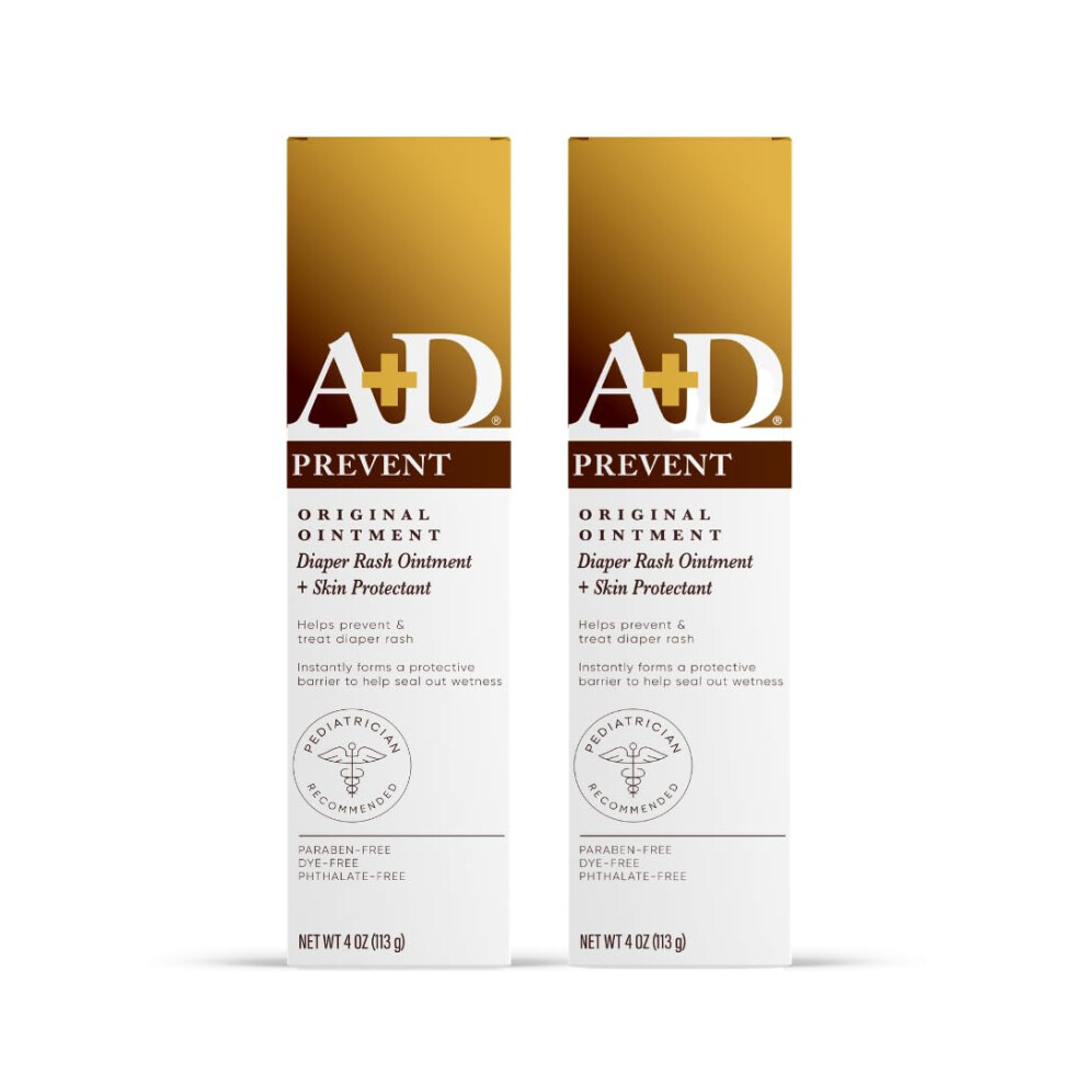 A+D Original Diaper Rash Ointment - Prevents & Protects Diaper Rash - Moisturizing Skin Protectant With Vitamins A & D - Healing Ointment For Dry And