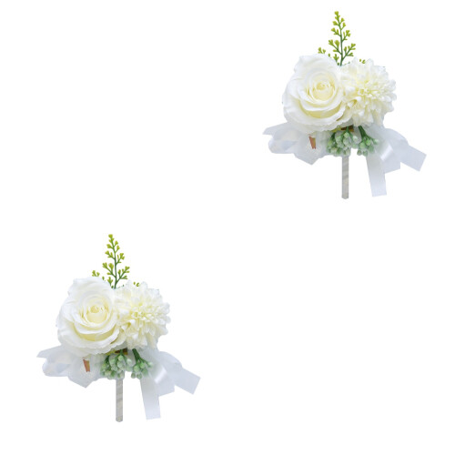 2 Count Artificial Flower Corsage Bride Bridesmaid 2