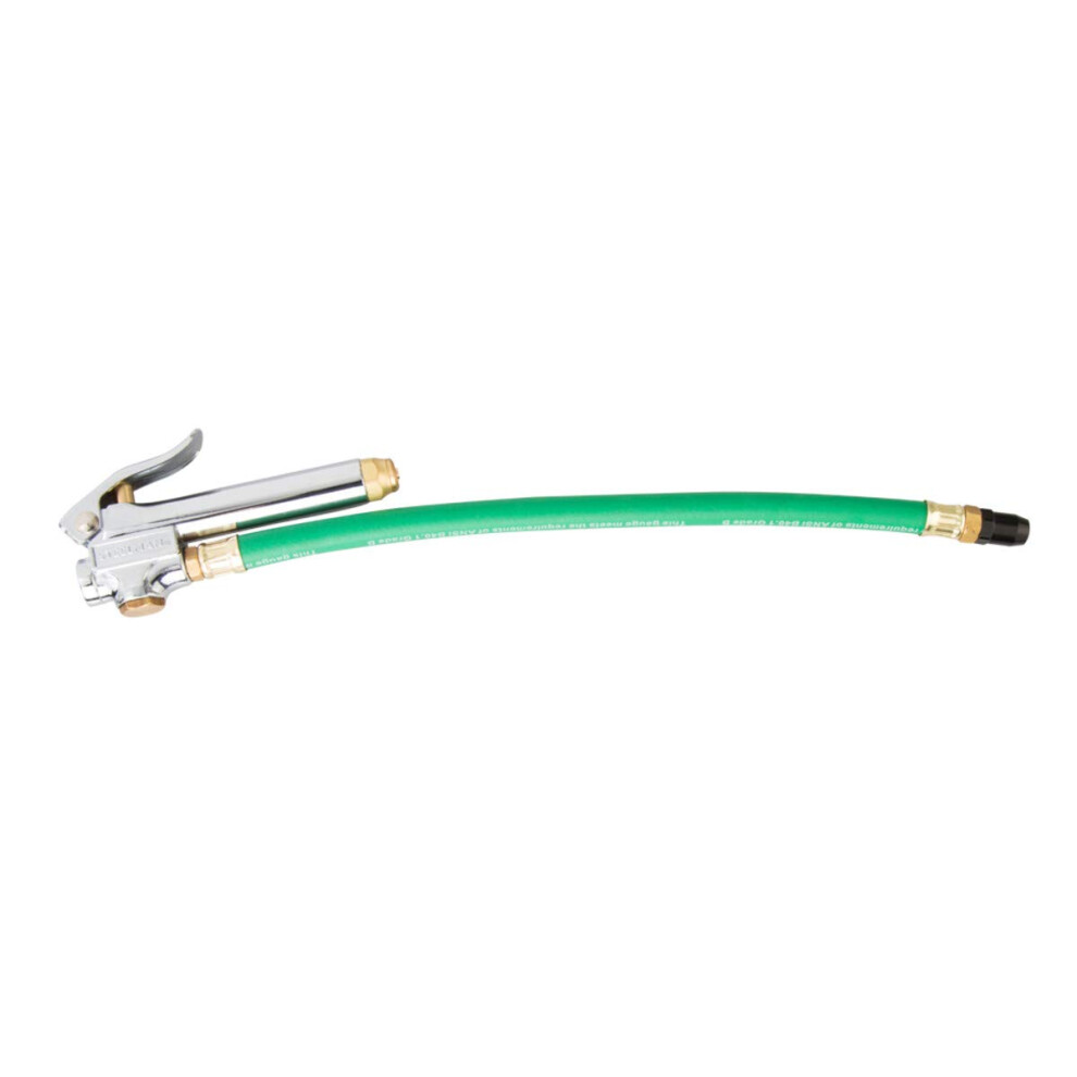 Steelman 75052 Straight Chuck Tire Inflator With Builtin Gauge And 12Inch Hose Green 091980750528