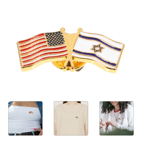US Flag Alloy Lapel Pin Clothes Hat Decor 1