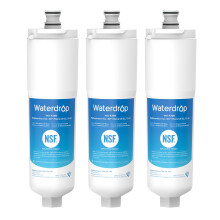 Vesipisara-jkaapin vedensuodattimen vaihto Bosch 640565 Whirlpool WHKF-R-PLUS EVOLFLTR10 3M Cuno CS-52 CS-51 W1085590 51000 3 suodatinta