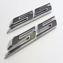 Lille SS-logo Grill Side bagagerumsdksel Sport Performance Eksterir Trim Emblem Badge Decal med pr-klbende til Chevrolet Chevy Camaro Impala