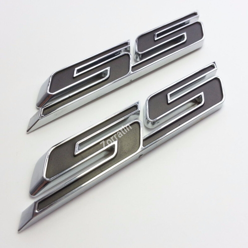 Small Ss Logo Grill Side Trunk Lid Sport Performance Exterior Trim Emblem Badge Decal With Preadhesive For Chevrolet Chevy Camaro Impala Corvette 623478459813