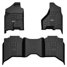 3W Vloermatten Geschikt voor 2013-2018 Dodge Ram 1500/2500/3500 Crew Cab