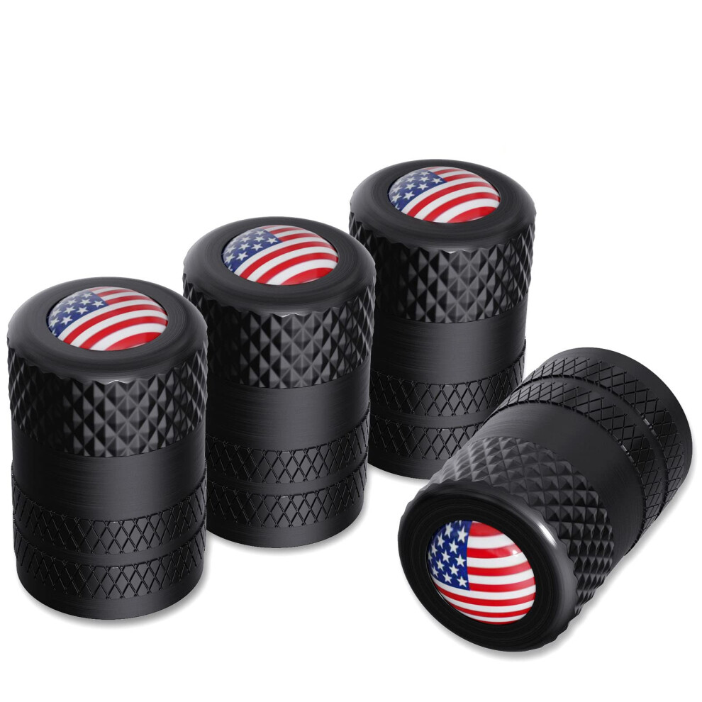 CKAuto American Flag Valve Stem Caps Aluminum USA Tire Valve Caps Universal Dust Proof Stem Covers for Cars Trucks Bikes Motorcycles Bicycles-image-OPC-PK2YZZF-NEW