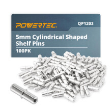 POWERTEC QP1203 Zylindrische Regalstifte 5 mm, 5 mm Nickel