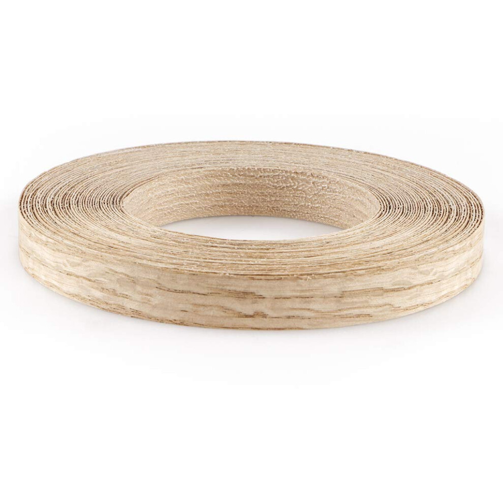 Skelang Red Oak 3/4"""" X 50' Roll Wood Veneer Edge Banding Preglued Iron-On With Hot Melt Adhesive Edgebanding Flexible Wood Tape 610895370371