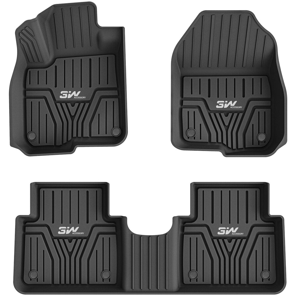 3W Floor Mats Fit For Honda Cr-V 2017-2022 (Include Hybrid) Tpe All Weather Custom Fit Floor Liner For Honda Crv 1St And 2Nd Row Full Set Car Mats Bl 681385406542