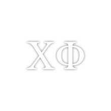 Pro-Graphx Chi Phi-klisterm?rke gr?sk Sorority-m?rkat til b?rbare bilvinduer Officielt licenseret produkt Girls College Group Monogram Design 2,5