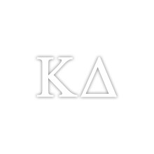 Pro-Graphx Kappa Delta griechischer Sorority-Aufkleber, 6,3 cm hoch, wei