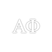 Pro-Graphx Alpha Phi griechischer Sorority-Aufkleber, 6,3 cm hoch, wei