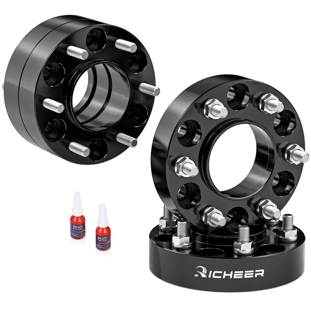Richeer 1.5'' 6X5.5 Hub Centric Wheel Spacer For Sierra Silverado 1500 6X139.7mm Wheel Spacers With 14X1.5 Studs & 78.1Mm Bore For Tahoe Avalanche 1 778809199668