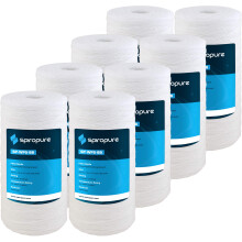 SpiroPure SP-WP5-BB 10x4,5 5 mikronin kierretty polypropeenivesisuodatinpatruuna SWC-45-1005 WP5BB97P 355214-43 CW5-BBS (8 kpl kotelo)