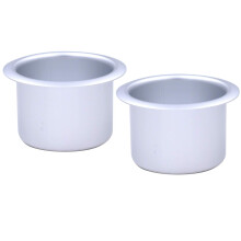 2Pcs Metal Sofa Recliner-Handles Cup Holder Insert Replacement Drink Can Holder for Sofa Boat Rv Couch Car Truck Poker Table Silver