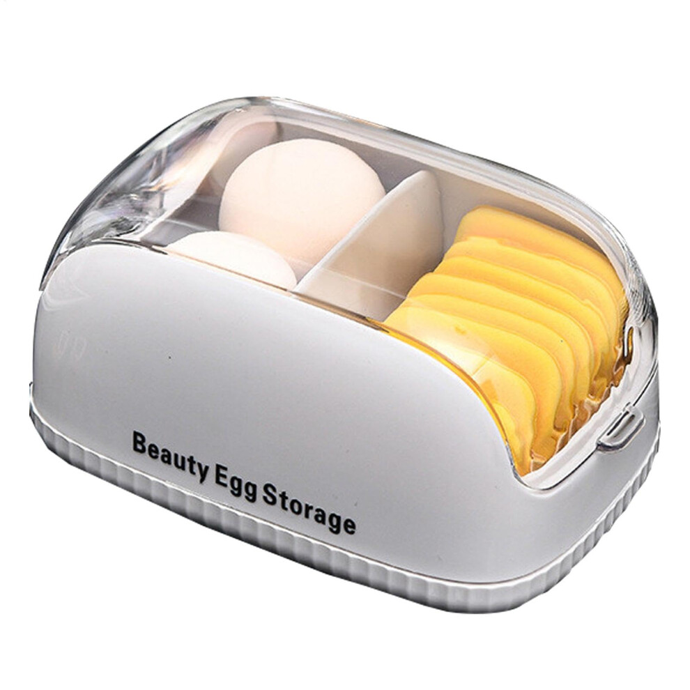 Makeup Sponge Case Portable Cosmetic Storage Box Dustproof Blender Holder Travel-Friendly Organizer Stylish Design for Makeup Tools