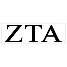 Pro-Graphx Zeta Tau Alpha gr?sk Sorority Sticker Decal 2,5 tommer h?j sort
