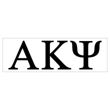 Pro-Graphx Alpha Kappa Psi gr?sk Sorority Sticker Decal 2,5 tommer h?j sort