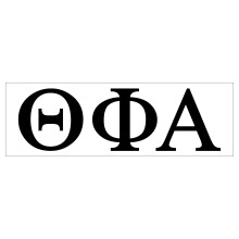 Pro-Graphx Theta Phi Alpha gr?sk Sorority Sticker Decal 2,5 tommer h?j sort