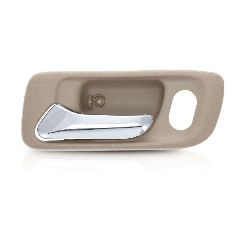 Door Handle For Honda Accord 1998-2002 Driver Side | Interior | Front | Bezel | W/Chrome Lever | With Door Lock Hole | Trim:all Submodels Beige 677222786236