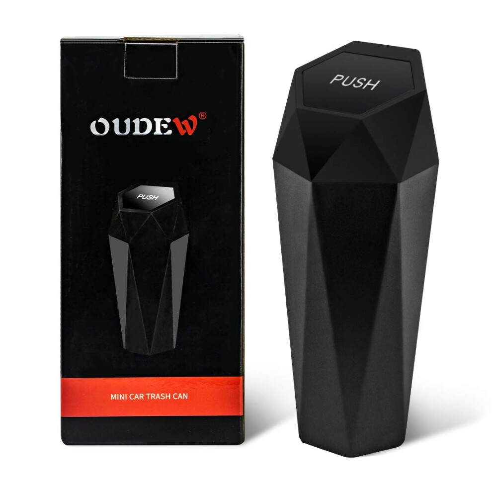Oudew Car Trash Can With Lid - 1-Pack Interior Accessories For Vehicles Leakproof Garbage Can With 30 Detachable Trash Bags Multipurpose Organizer 6187892426010