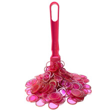 MR CHIPS Made in USA Uppgraderad Bingo Magnetic Wand & 200 bitar tums rosa plastchips med metallringar - Support American Job