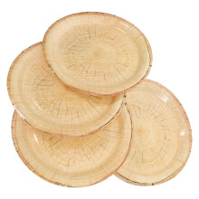 16pcs Wood Grain Paper for Party Picnic Wedding