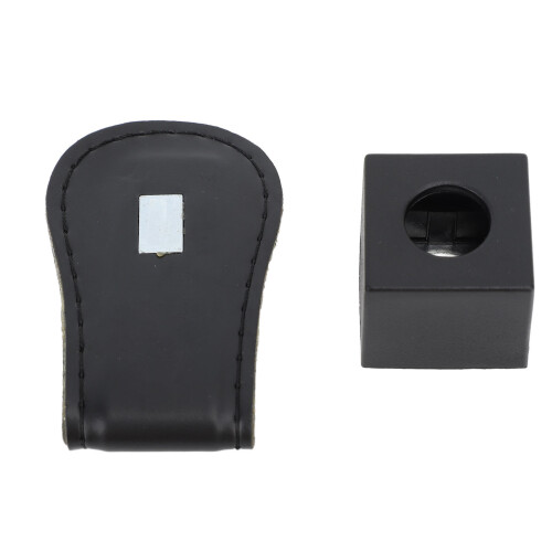 Magnetic Pool Cue Chalk Holder with PU Leather