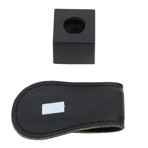 Magnetic Pool Cue Chalk Holder with PU Leather 1