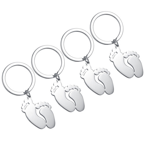 16 Pcs Hanging Keychain Baby Footprint Bag Accessory 1