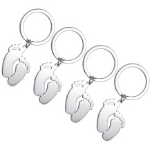 16 Pcs Hanging Keychain Baby Footprint Bag Accessory